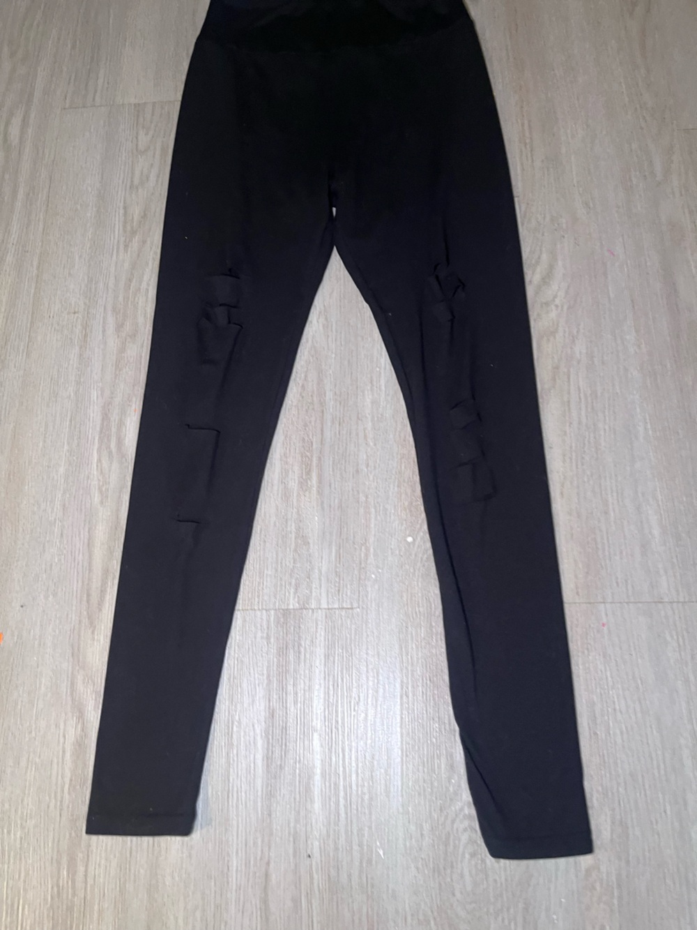 Black Ripped Leggings Medium